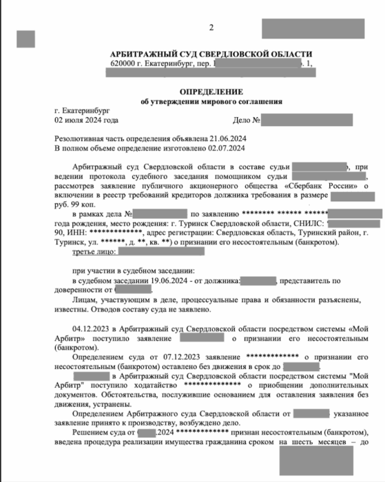 банкротство физических лиц